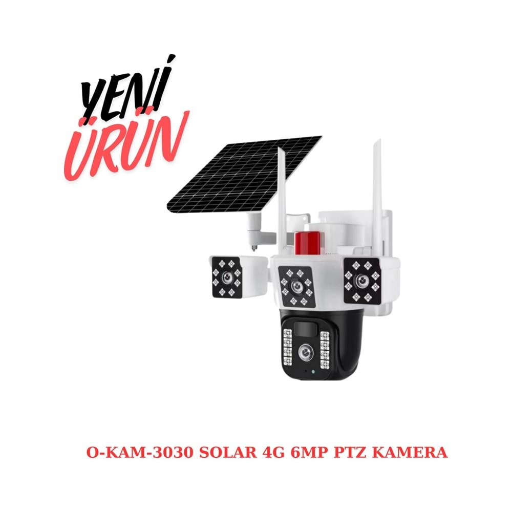 O-KAM Pro 3030 6MP Dual Lens 4G Kamera Alert PTZ