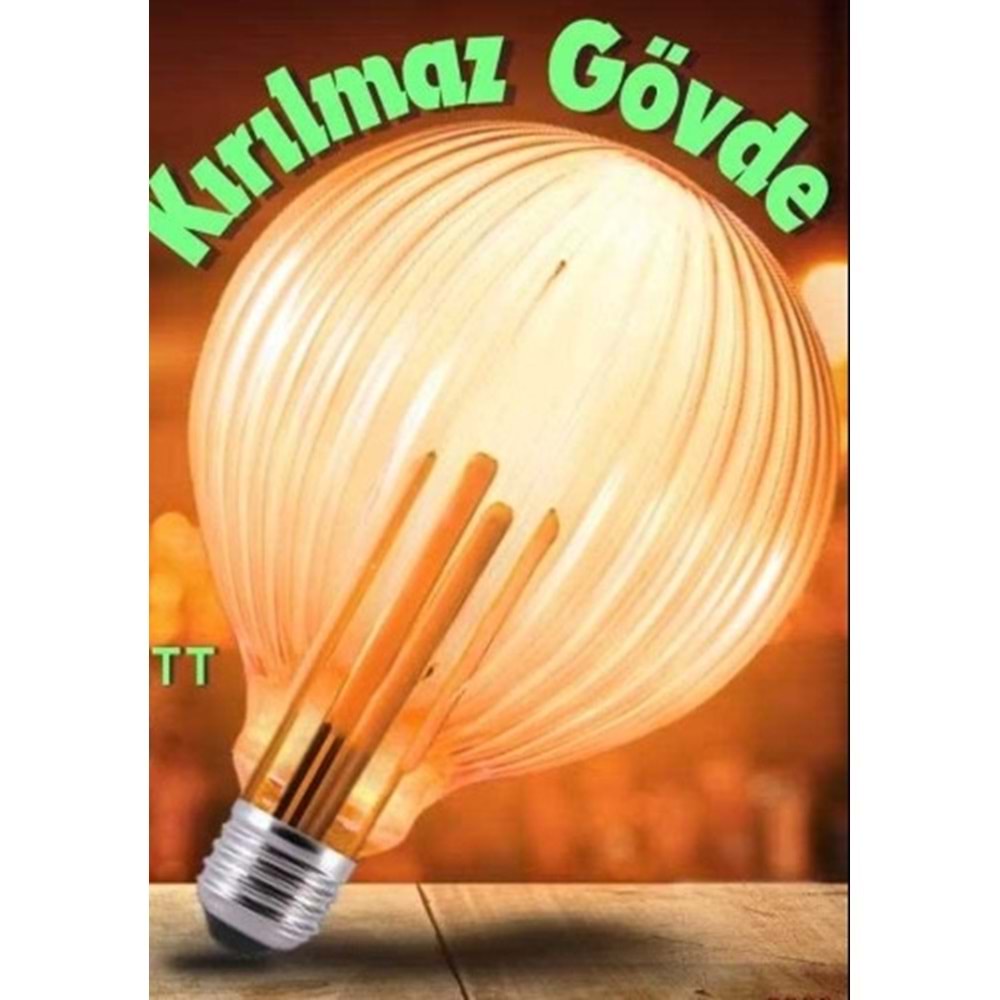 Led-X M-1206MD 4.5W Kırılmaz Gövde Amber Rustik Ampul