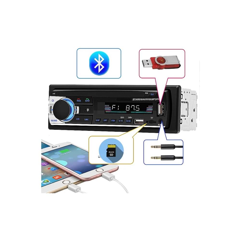 Coss JSD-520 Usb/Fm/Aux/Bluetooth 4x60 Watt Oto Teyp