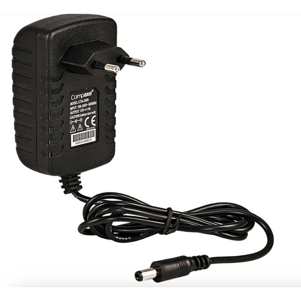 Compaxe CKA-9252 9 Volt 2 Amper 5.5mm x 2.5mm Plastik Kasa Adaptör