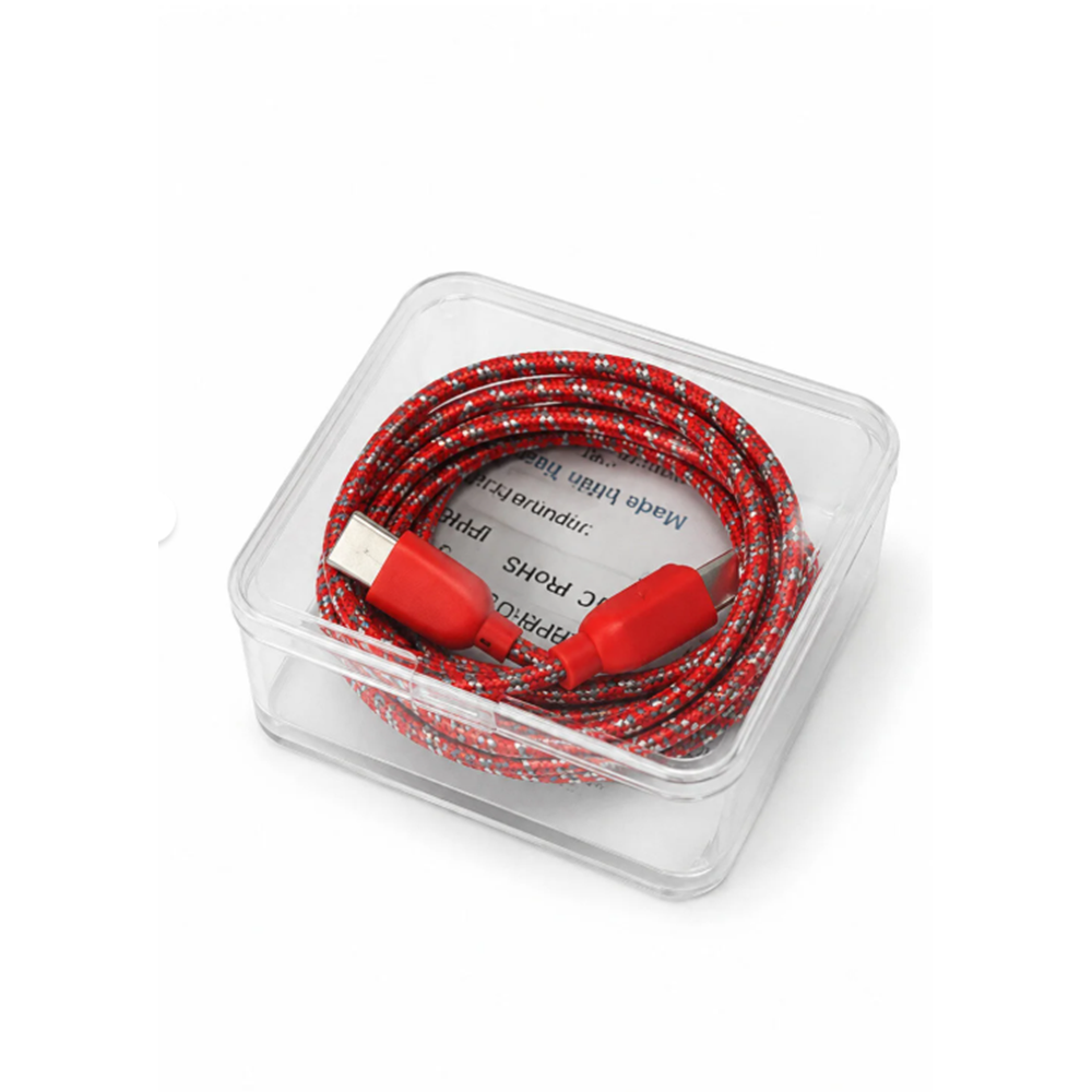 Connecthor P-RUT Şeffaf Kutulu Usb to Type-C Renkli Kablo
