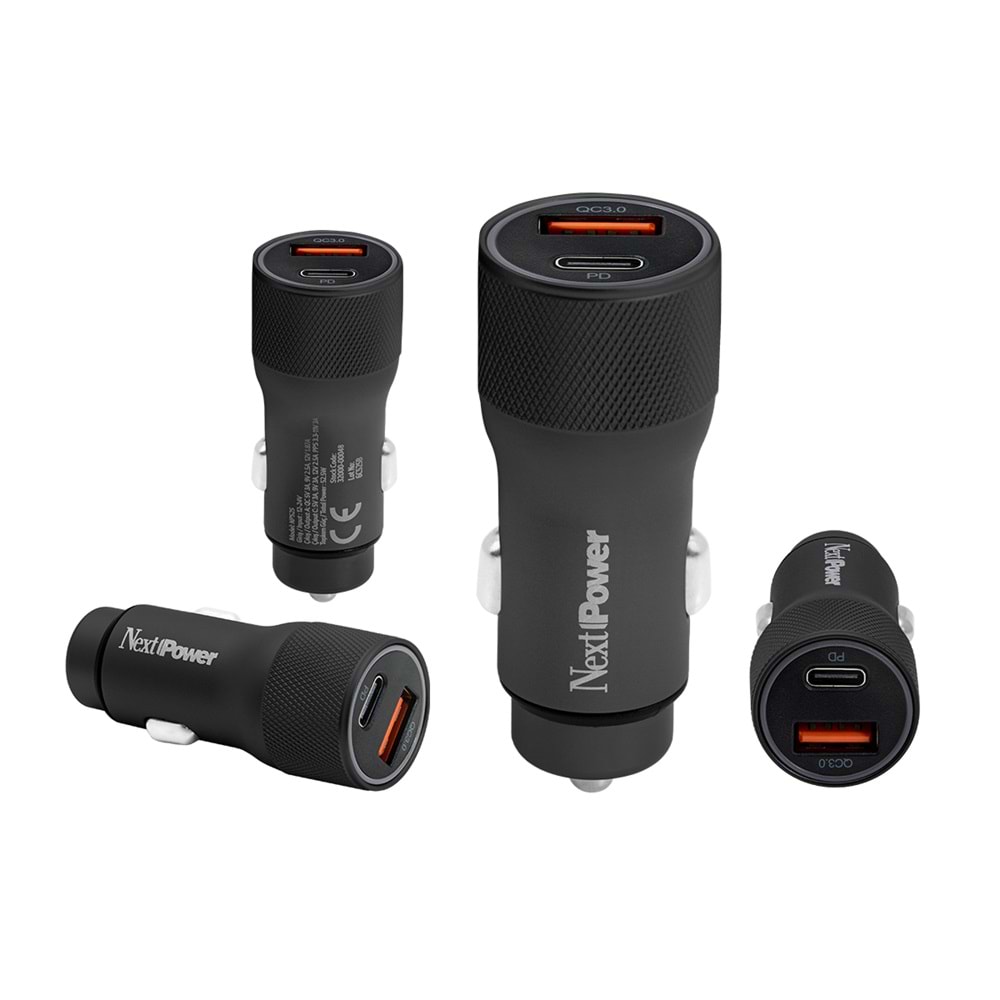 Next Power NP525 USB/PD Araç içi Hızlı Şarj Adaptörü - Siyah