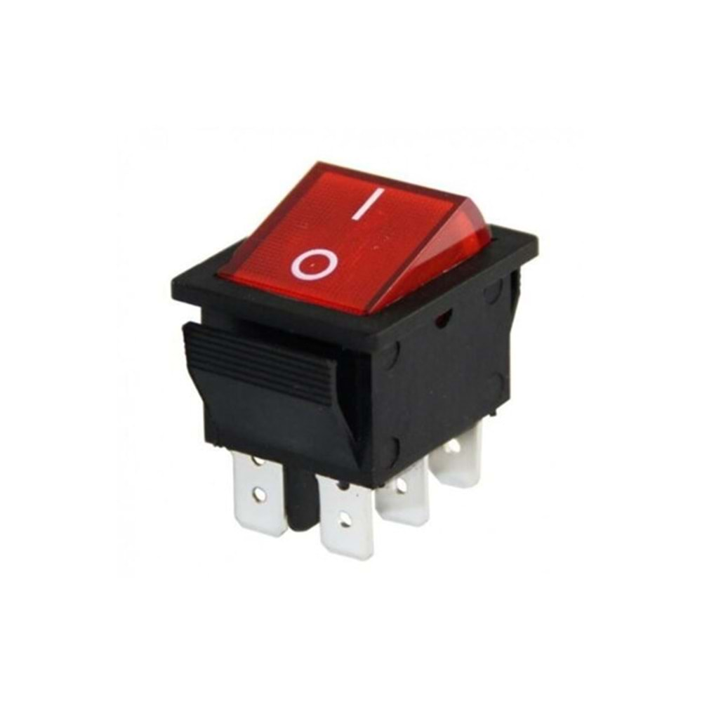 IC-104A Geniş Işıklı Anahtar 6P ON-OFF KCD2-202N