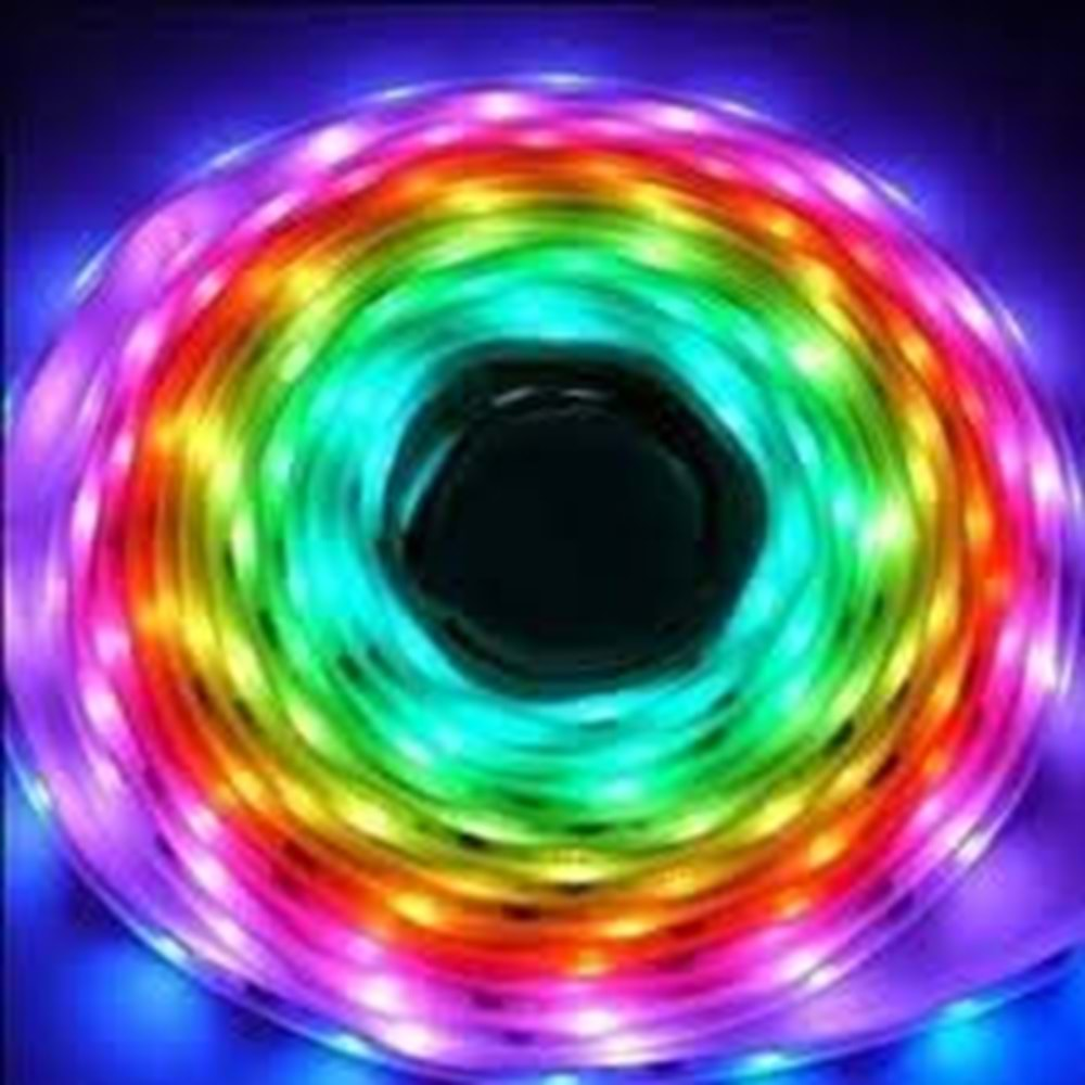 12 Volt 5050 Rgb 60 Led Silikonlu Dış Mekan Şerit Led - 5 Metre