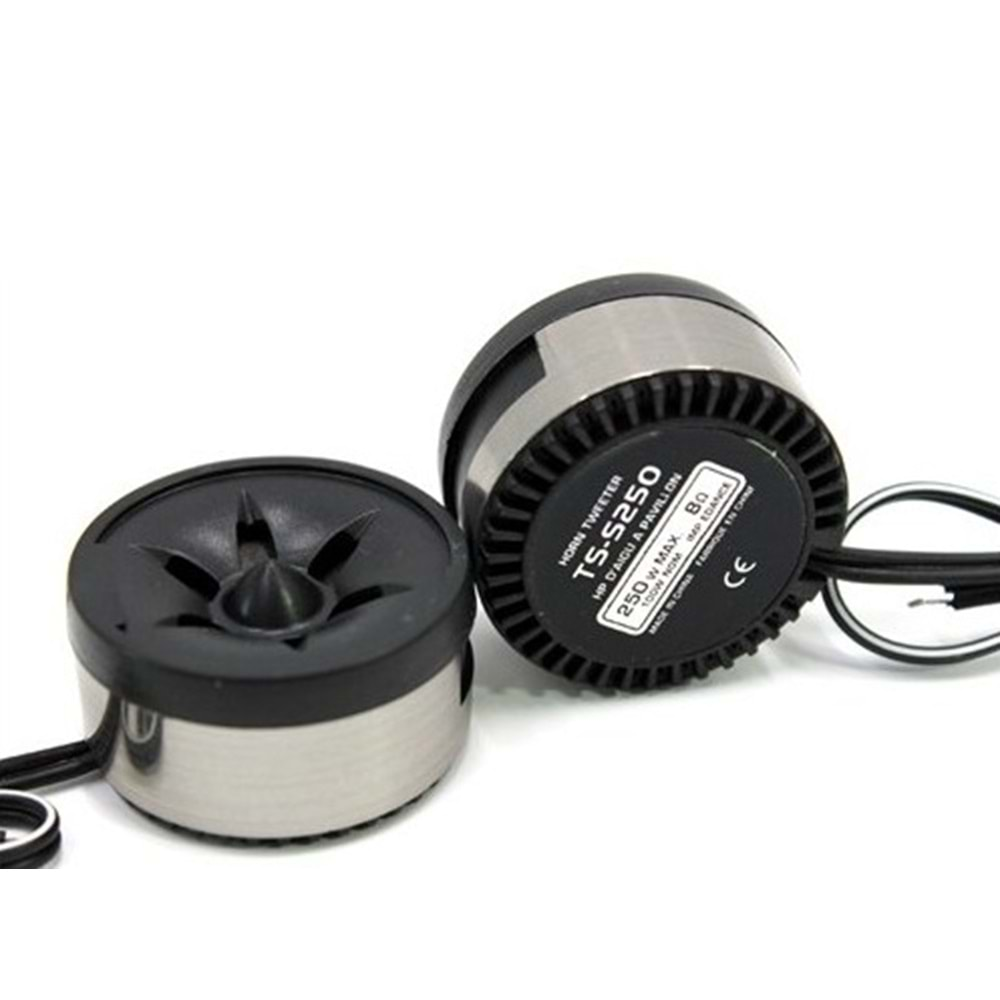 Fullsound TS-S250 250 Watt Max Power+50 Watt RMS Power Oto Tweeter 2 Li Takım Halinde