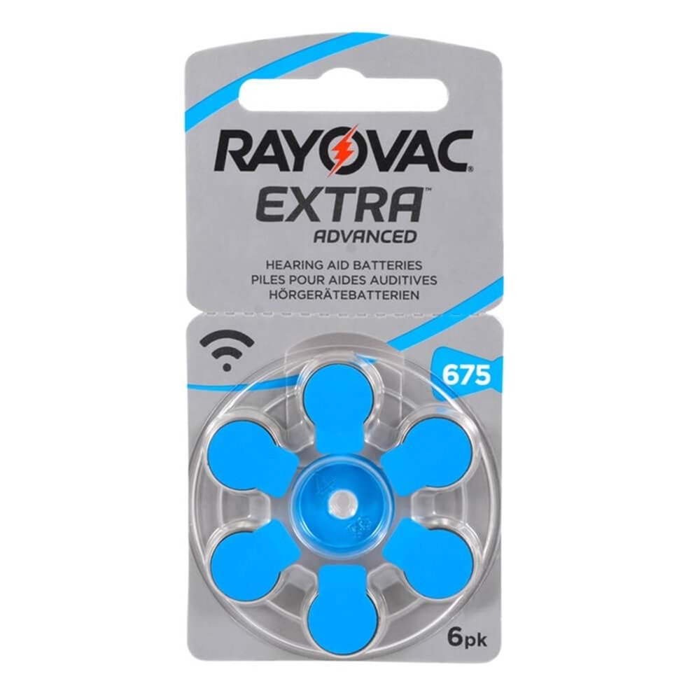 Rayovac 675 Numara İşitme Cihazı Pili 6 Lı Paket Halinde