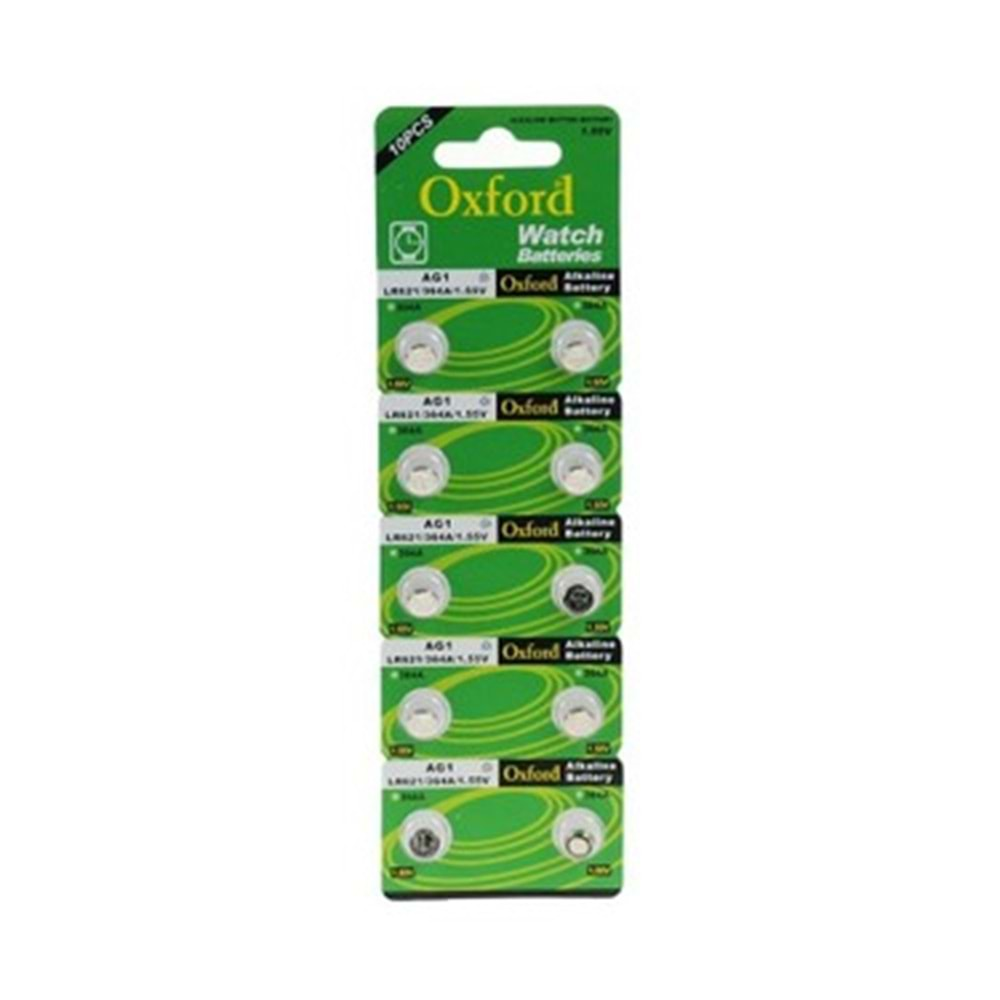 Oxford AG1 LR621/364A Alkalin 10 Lu Düğme Pil