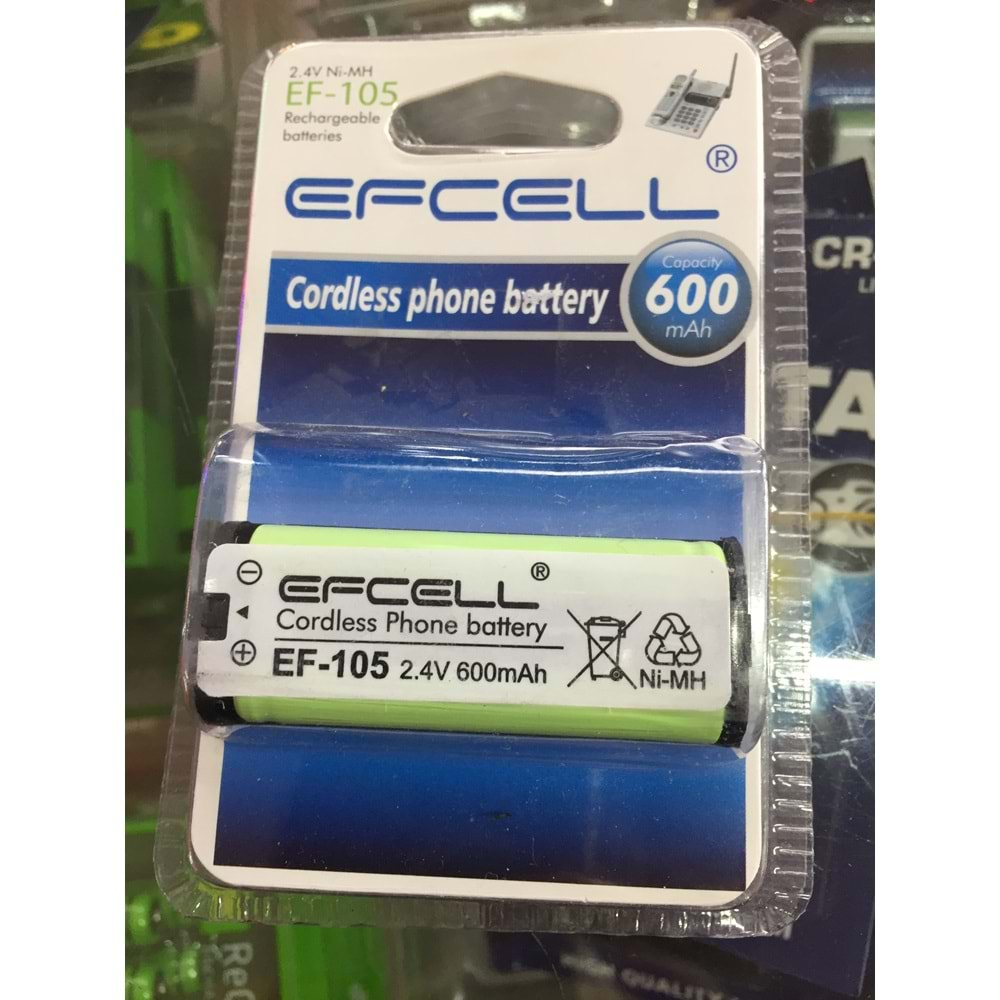 Efcell EF-105 2.4 Volt 600 mAh Telsiz Telefon Pili