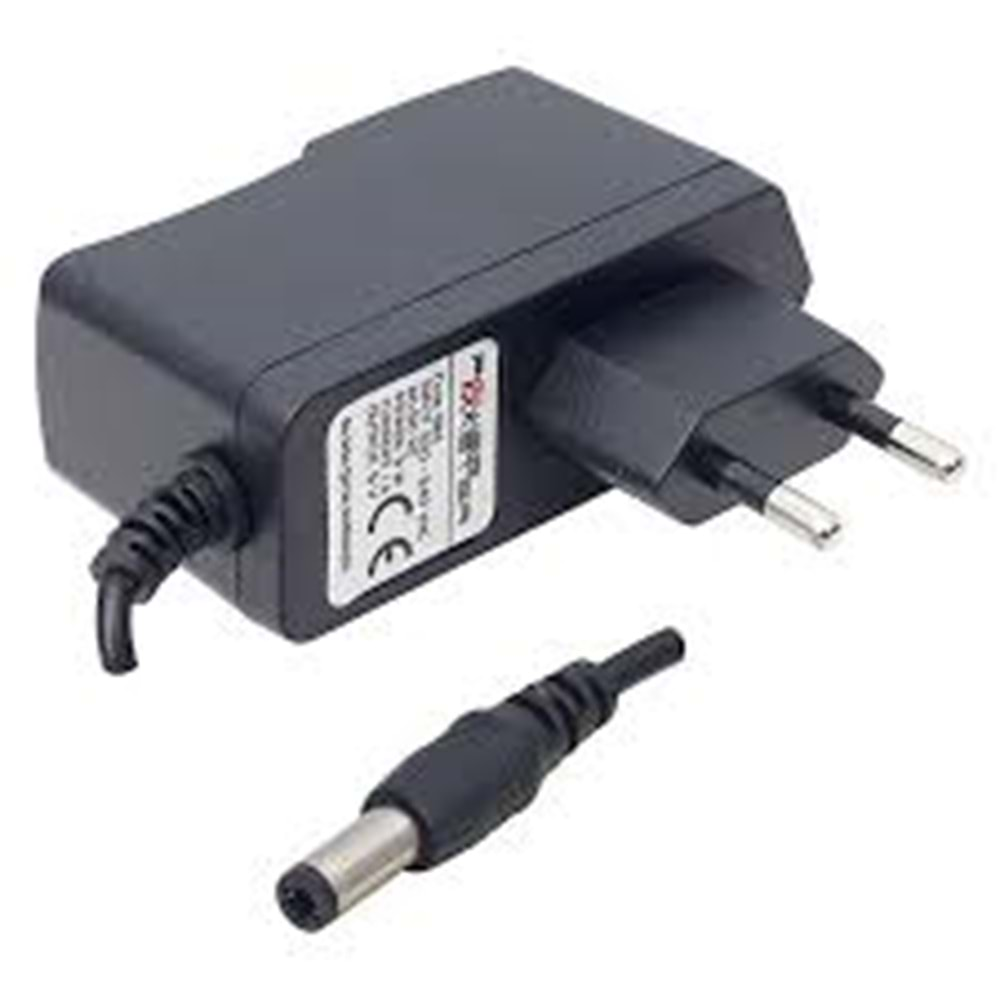 Powermaster PM-8114 9 Volt 1 Amper 5.5mm x 2.5mm Priz Tipi Adaptör