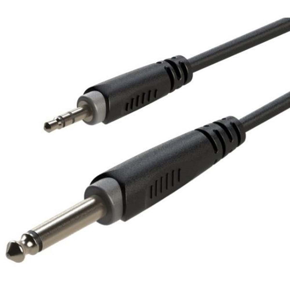 Roxtone RX-K13501 6.3mm Gitar Mono to 3.5mm Stereo Jack 1 Metre Kablo