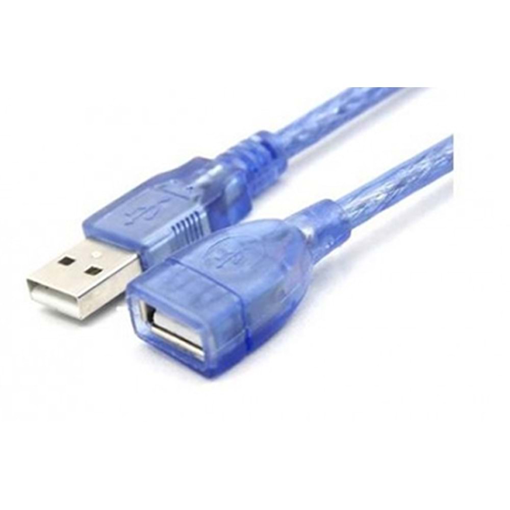 Compaxe CUK-150 1.5 Metre Mavi -Şeffaf Usb Uzatma Kablo