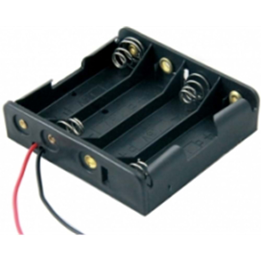 IC-234A 4 Lü Pil Yuvası Yan Yana