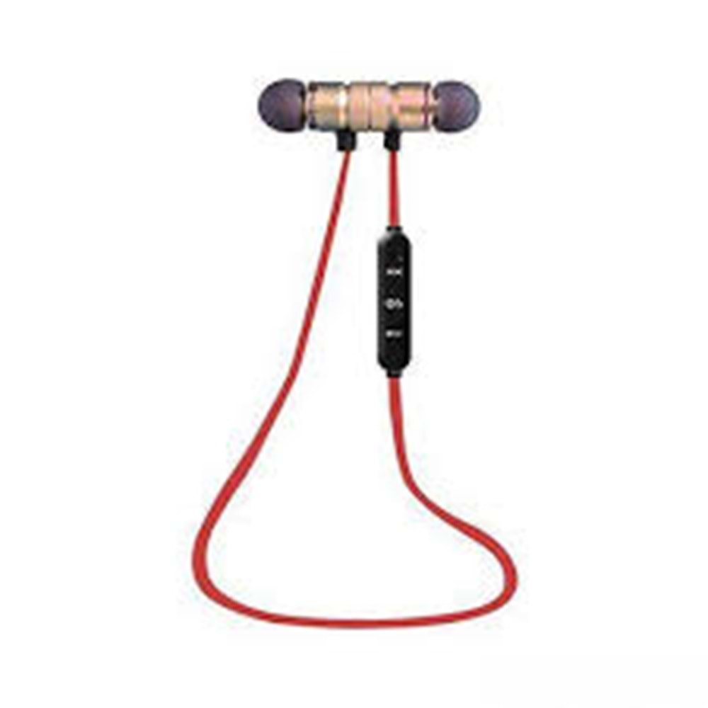 Hytech HY-XBK60 Mobil Telefon Uyumlu Bluetooth Kulak içi Gold/Kırmızı Mikrofonlu Kulaklık