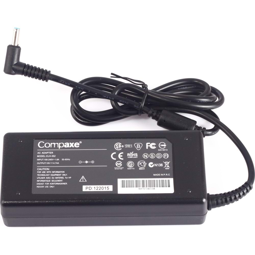 Compaxe CLH-352 19V 4.74A 4.5mm x 3.0mm Notebook Adaptör