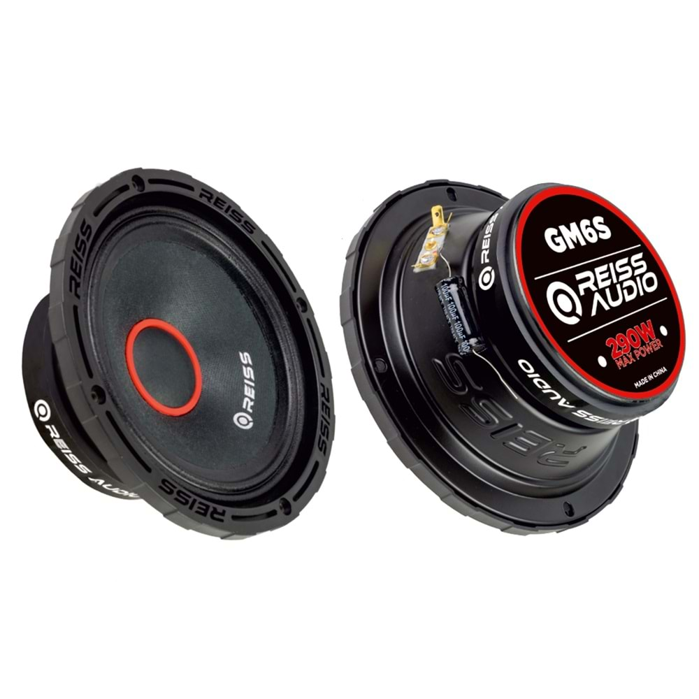 Reiss Audio RS-M6SOLO 200 Watt Max Power+100 Watt RMS Power+16cm Oto Midrange 2 Li Paket Halinde