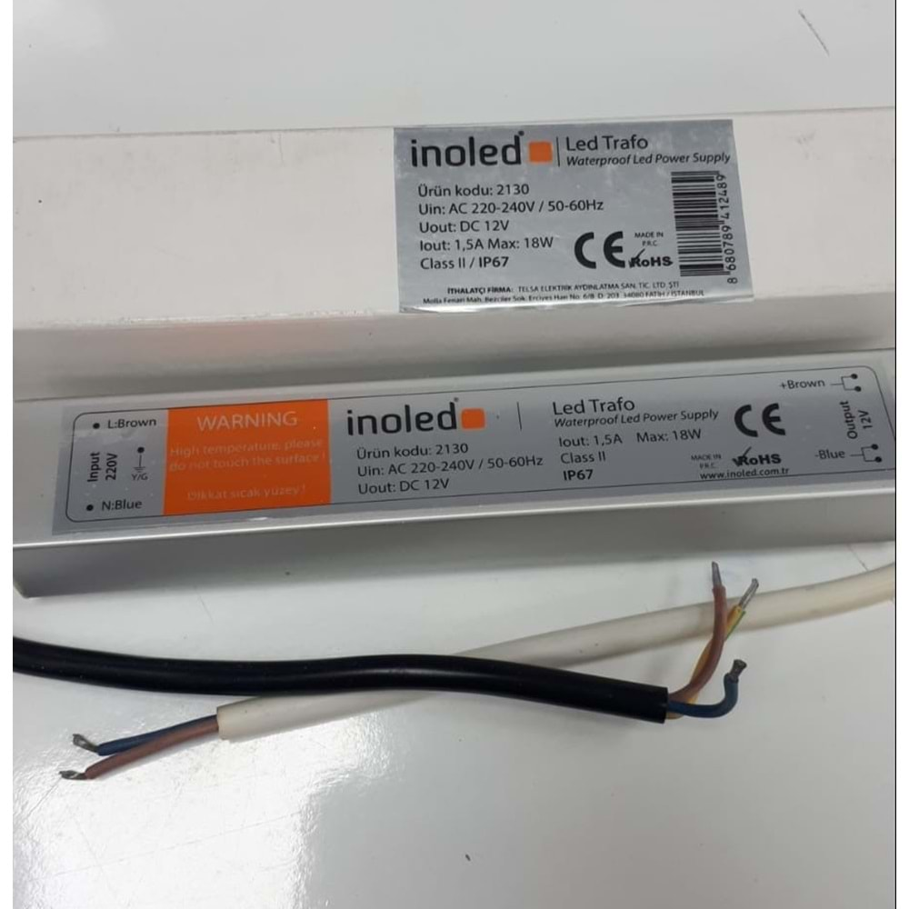 İnoled 2130 12 Volt 1.5 Amper IP67 Adaptör