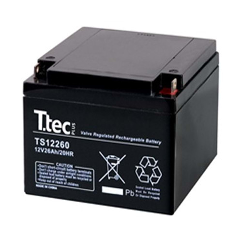 Ttec 12 Volt 26 Amper Base Bakımsız Kuru Akü