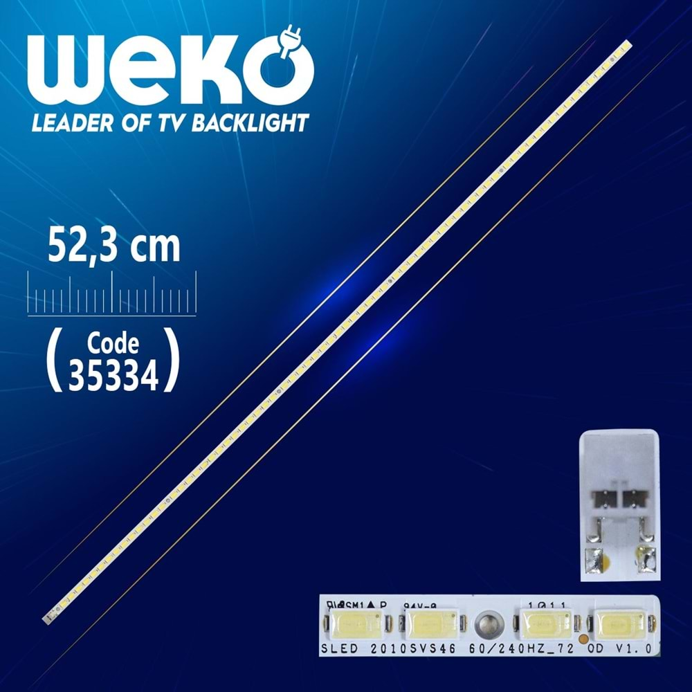 Weko 35334 SLED 2010SVS46 60/240HZ_72 OD V1.0 - 52.3CM 72 Ledli=SET-2441=Adet Olarak Satılır--