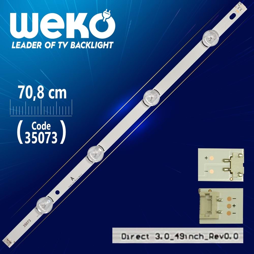 Weko 35073/35074-TK Tv Ledi 46.0cm 4 LED (A)=SET-0031=LED193=LCD272=LCD256=Adet Olarak Satılır