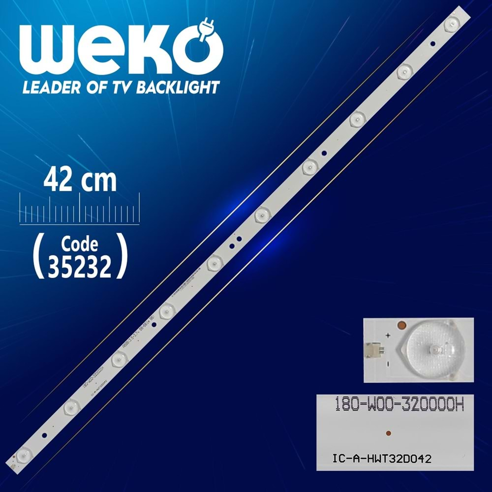 Weko 35232 IC-A-HWT32D042 - 180-W00-320000H 10 Ledli 63cm=LD-SKY 805=Adet Olarak Satılır