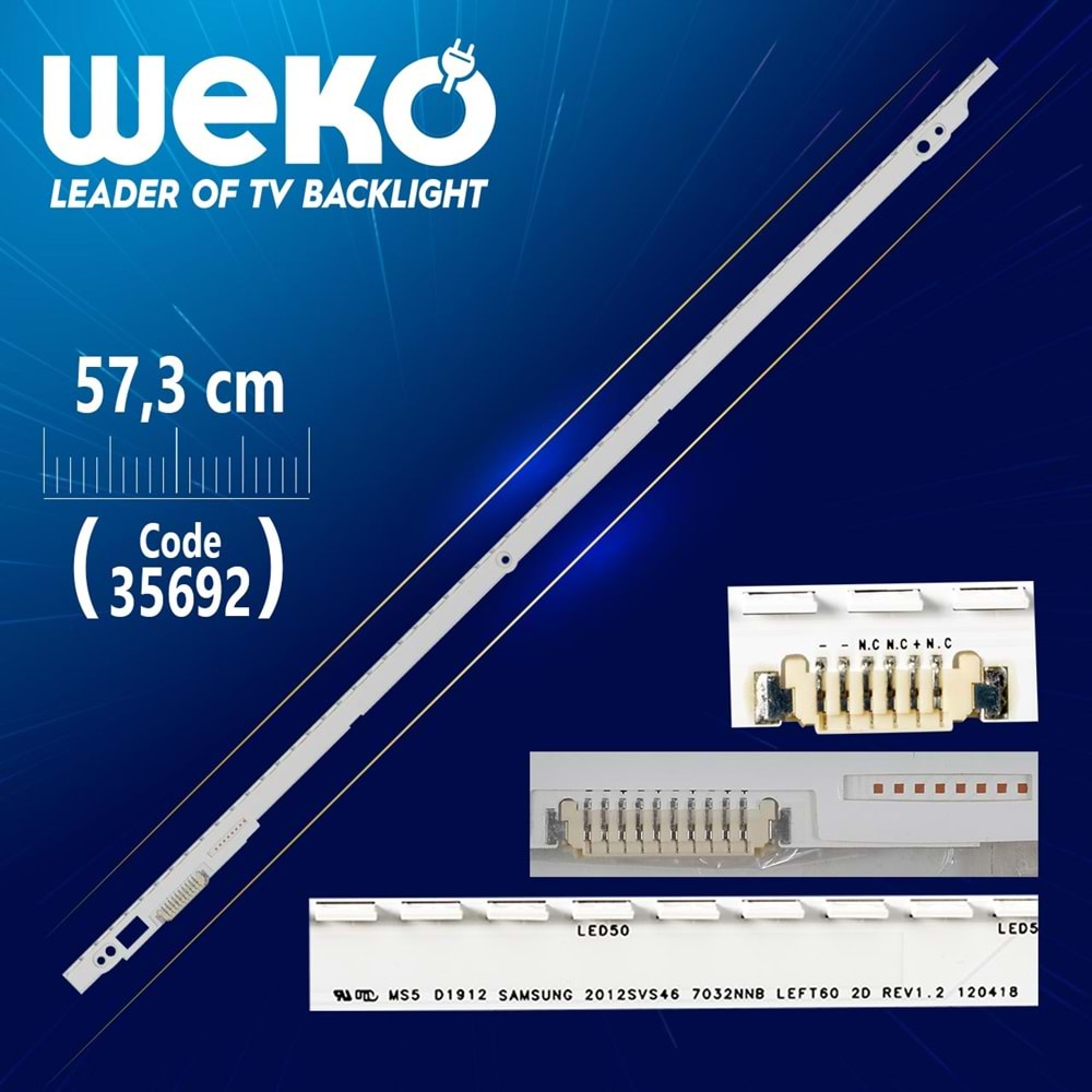 Weko 35692 2012SVS46 7032NNB LEFT60 2D REV1.2 120418 - 60 Ledli 57.3 Cm - WK-1168=LCD608=Tek Adet Satılır