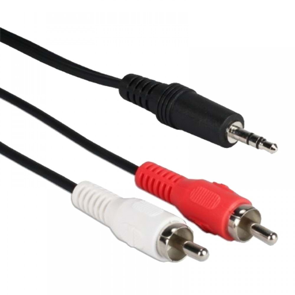 Powermaster 426 2 Rca Erkek+3.5mm Stereo Erkek Kutulu 1.5 Metre Rose RC-15-1.5