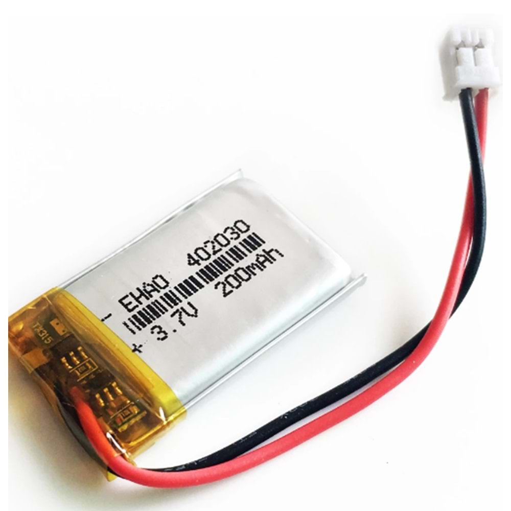 Lipo 402030 3.7 Volt 200mAh Lityum Polimer Pil