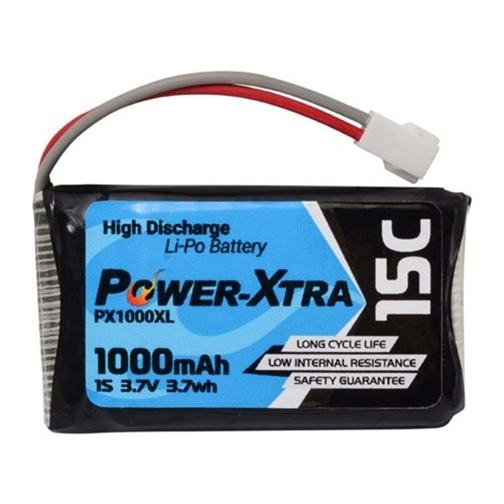 Power-Xtra PX1000XSL 3.7V 1S1P 1000 Mah (15C) Li-Polymer Pil