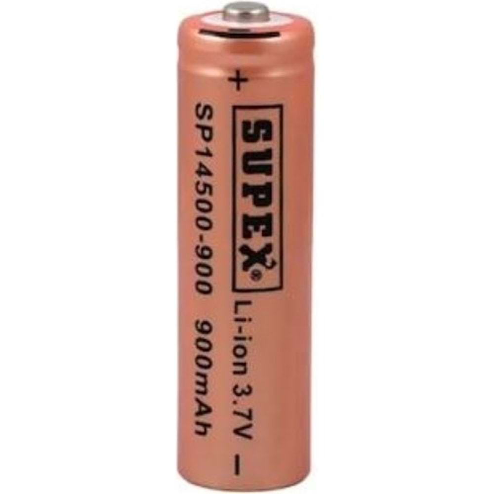 Supex SP14500-900S 3.7 Volt 900 mAh Lityum Ion Şarj Edilebilir Pil