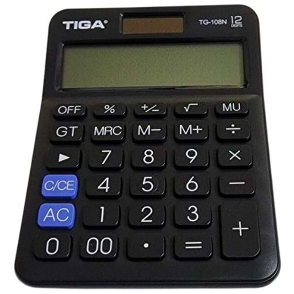Tiga TG-108N 12 Hane Masaüstü Hesap Makinesi
