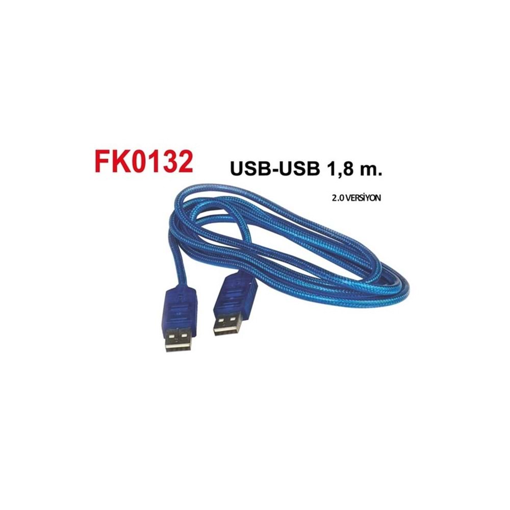 Swat FK0132 1.5 Metre Şeffaf Erkek-Erkek Usb Kablo