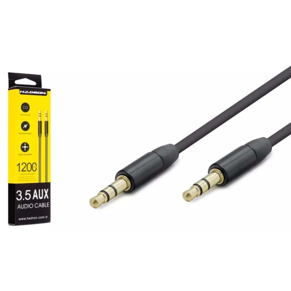 Hadron HDX1039S 1.2 Metre Siyah Aux Kablo