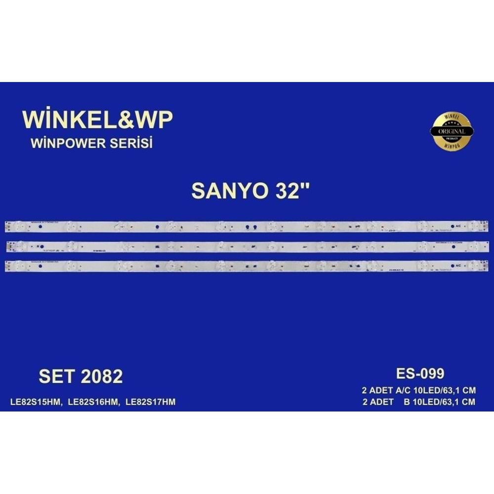 Winkel Winpower SET-2082 Sanyo Tv Led (3BLT6324102002B) (C605020036) (JSGY33EDHD) (2CE561LED) (L32C11) (LE82S16HM) (LE82S17HM) (LE82N13HM) (LE82N12HM) (Takım)=Wkset-5136