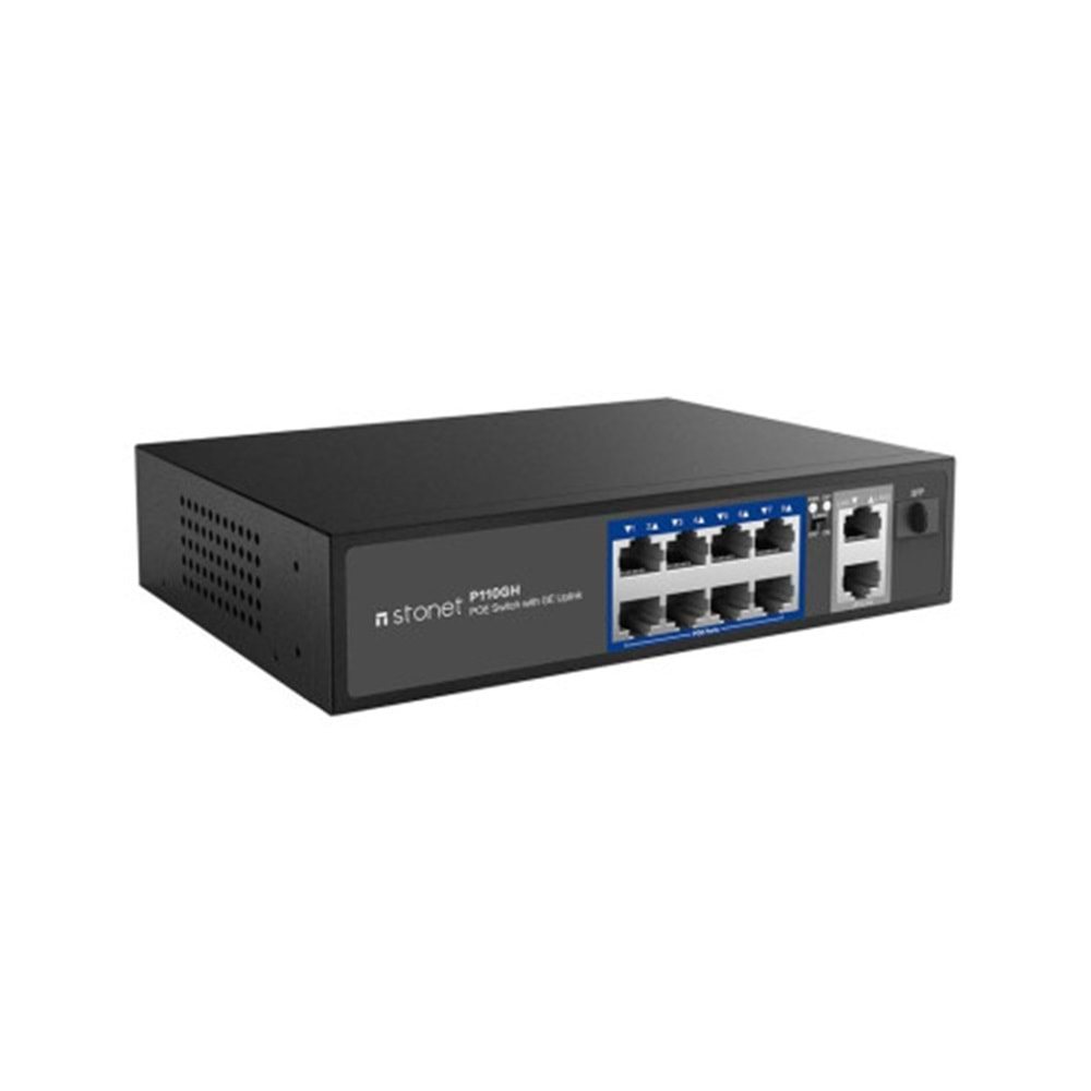 Stonet P110GH 8+2 8 Port PoE 10/100 2 Port Uplink 10/100/1000 120W PoE Switch