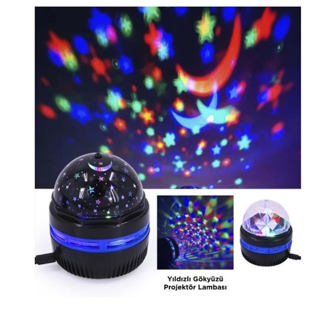 Torima LW36 Siyah Starry Led Lazer Projektör Gece Lambası