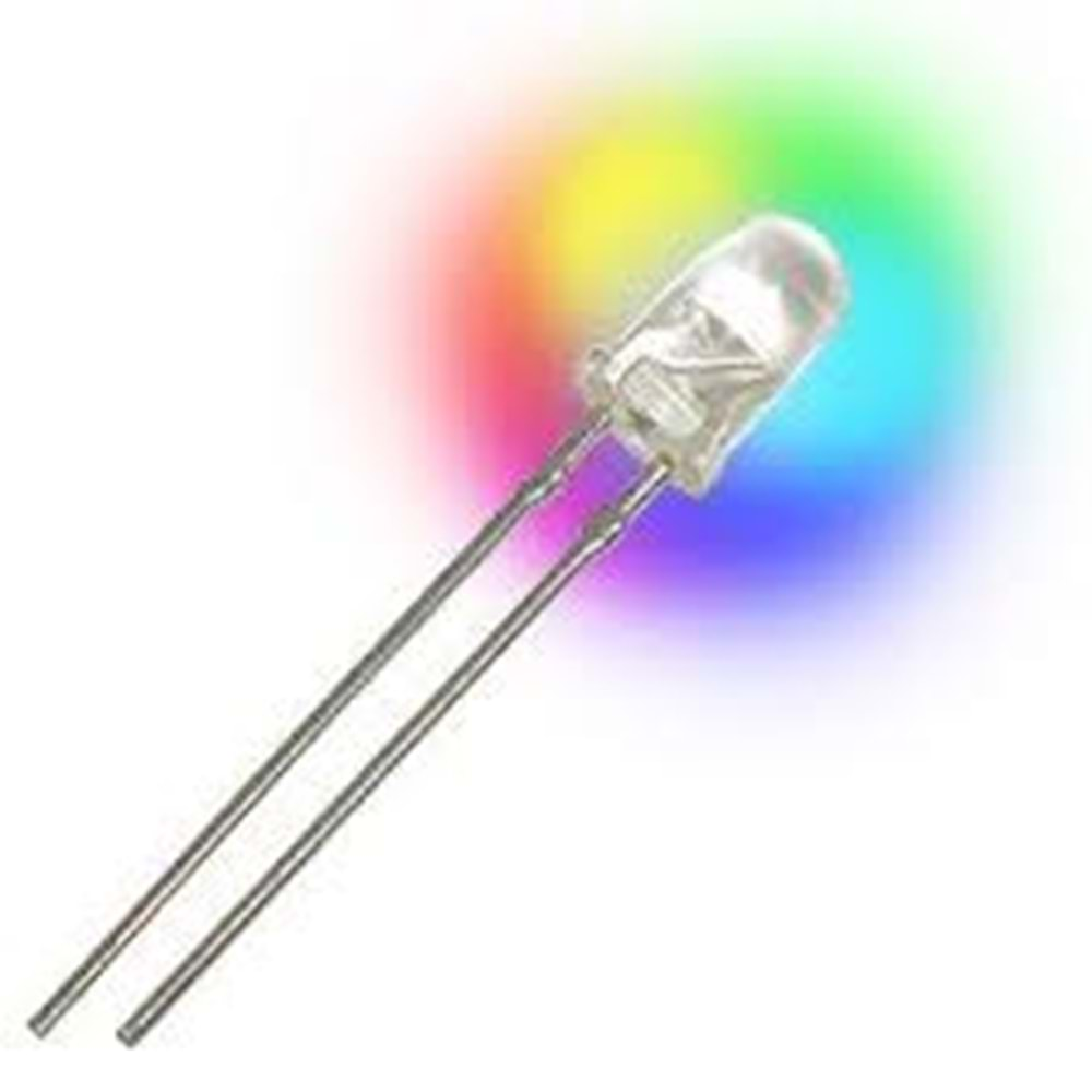 Halmet 5mm RGB Mantar Led 2 Li Paket Halinde