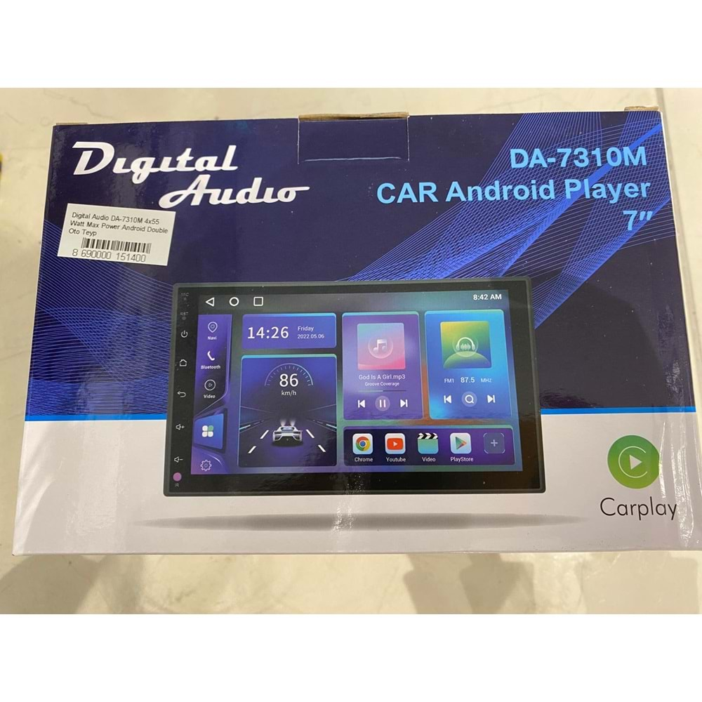 Digital Audio DA-7310M 4x55 Watt Max Power Android Double Oto Teyp