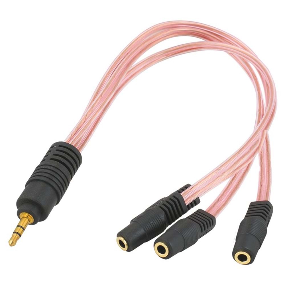 Powermaster 12283 3.5 mm Stereo Erkek-3.5 mm Stereo Dişi x3 5+1 Kablosu