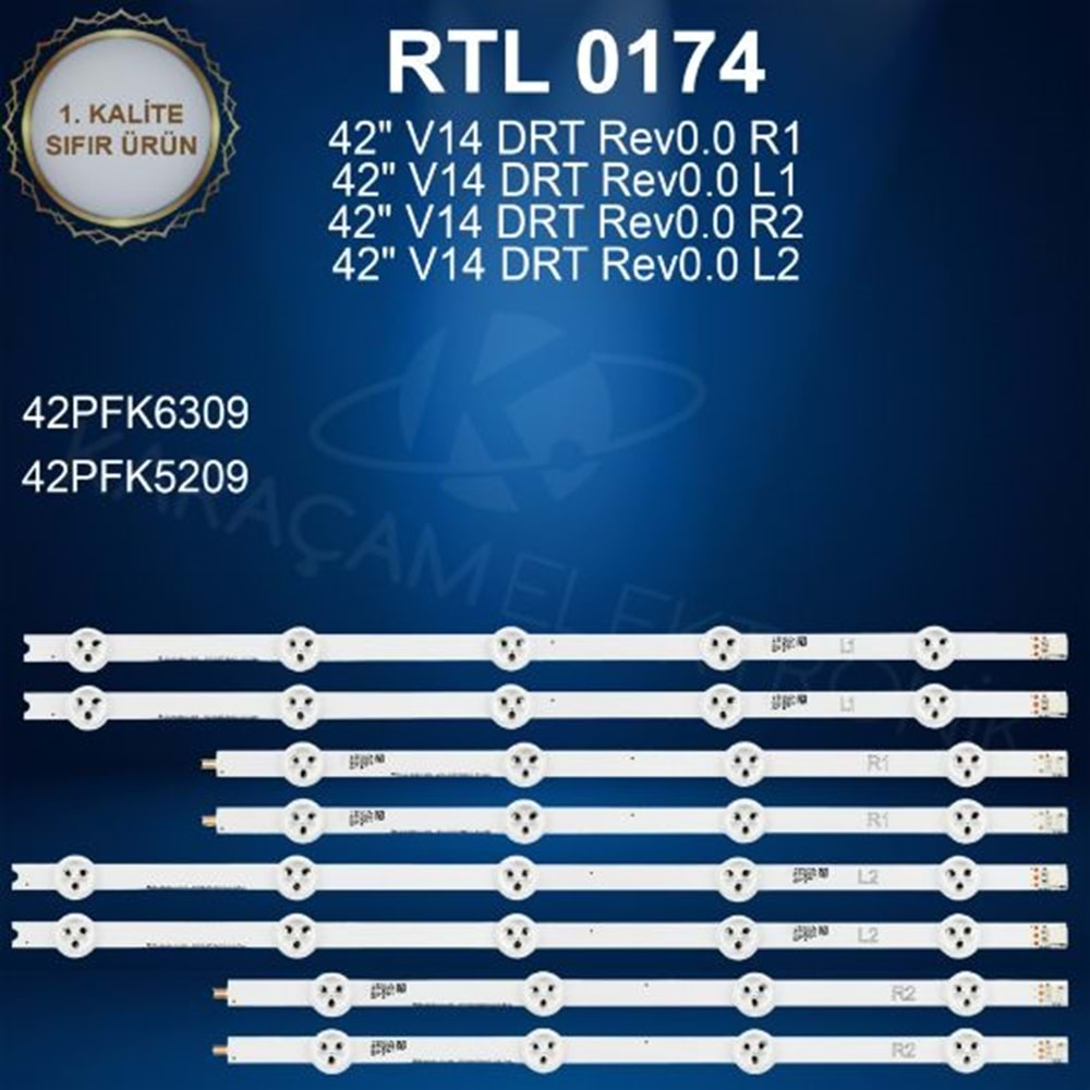 RTL-0174 (SET-2060) Philips 42 /PHILIPS 42PFK6309 LED BAR , PHILIPS 42PFK5209 LED BAR