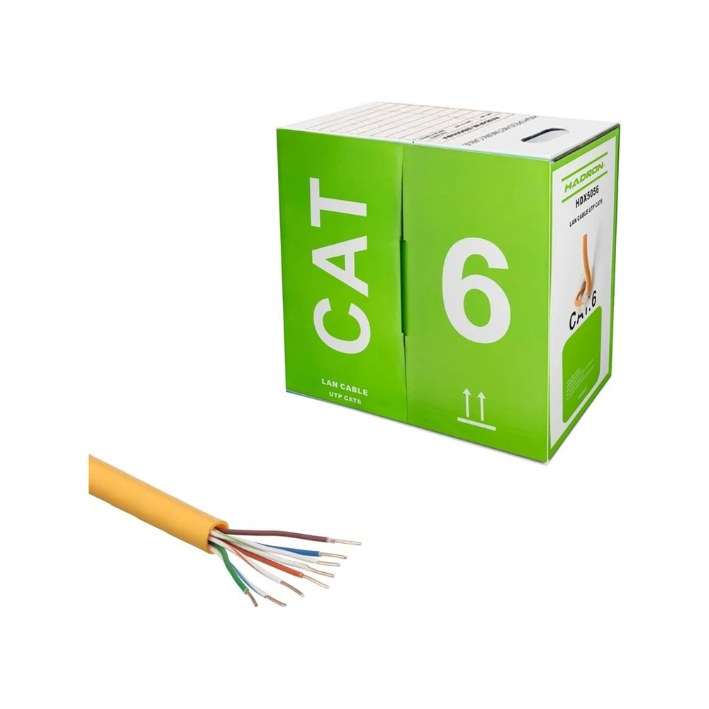 Hadron HDX5056 23AWG 0.57MM Turuncu CAT6 Kablo - Metre