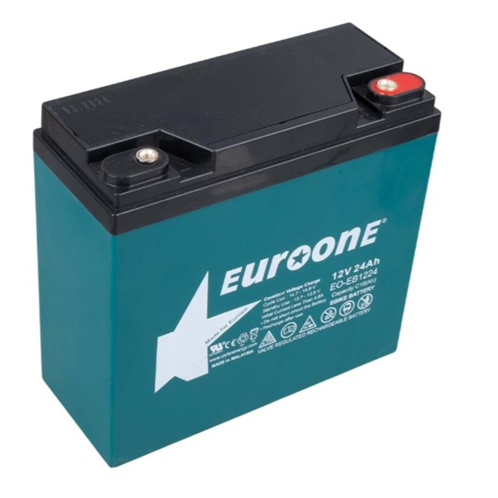 Euroone EO-EB1224 12 Volt 24A E-Bike Elektrikli Bisiklet Aküsü (180 X 76 X 167 MM)