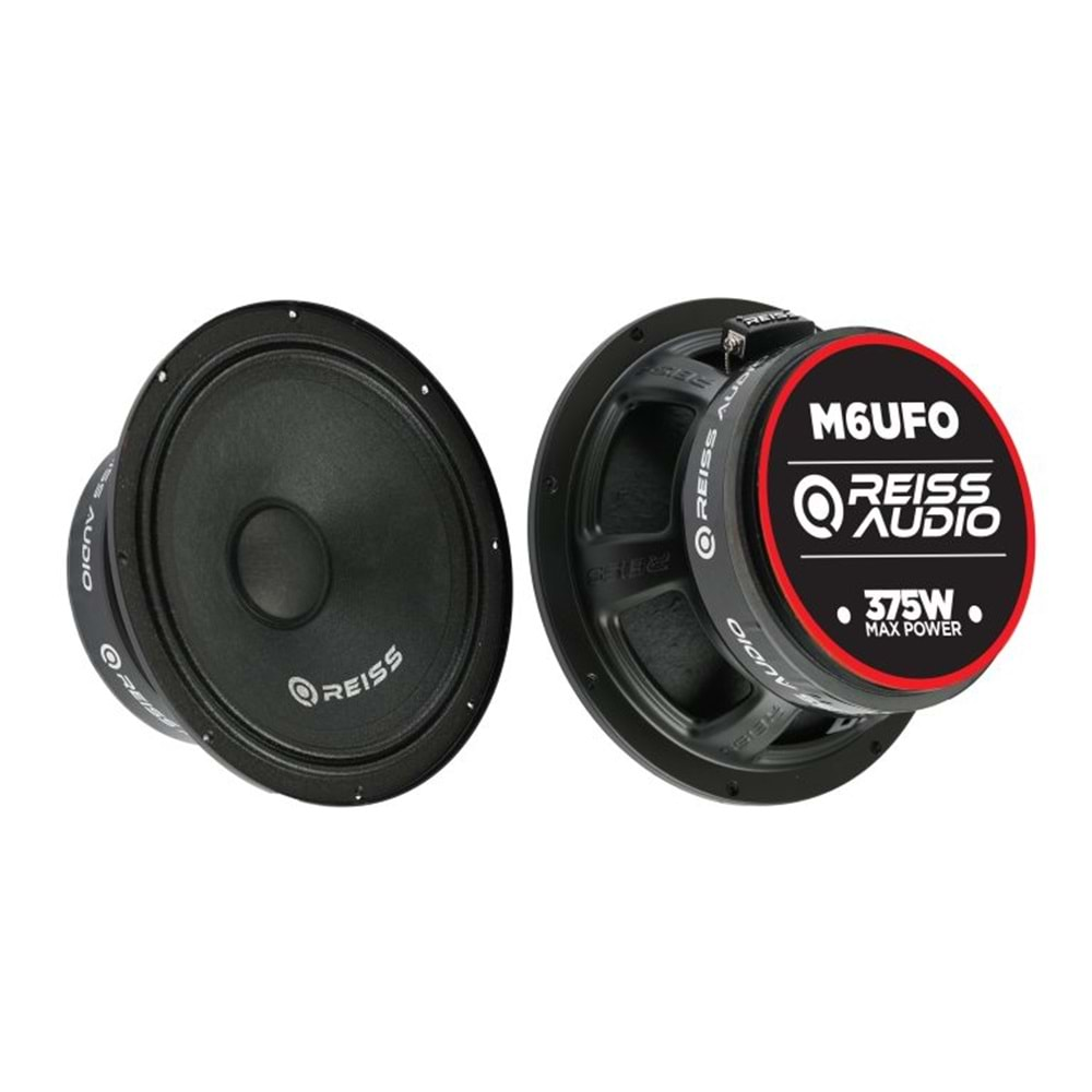 Reiss Audio RS-M6UFO 375 Watt Max Power+150 Watt RMS Power+16cm Oto Midrange 2 Li Paket Halinde