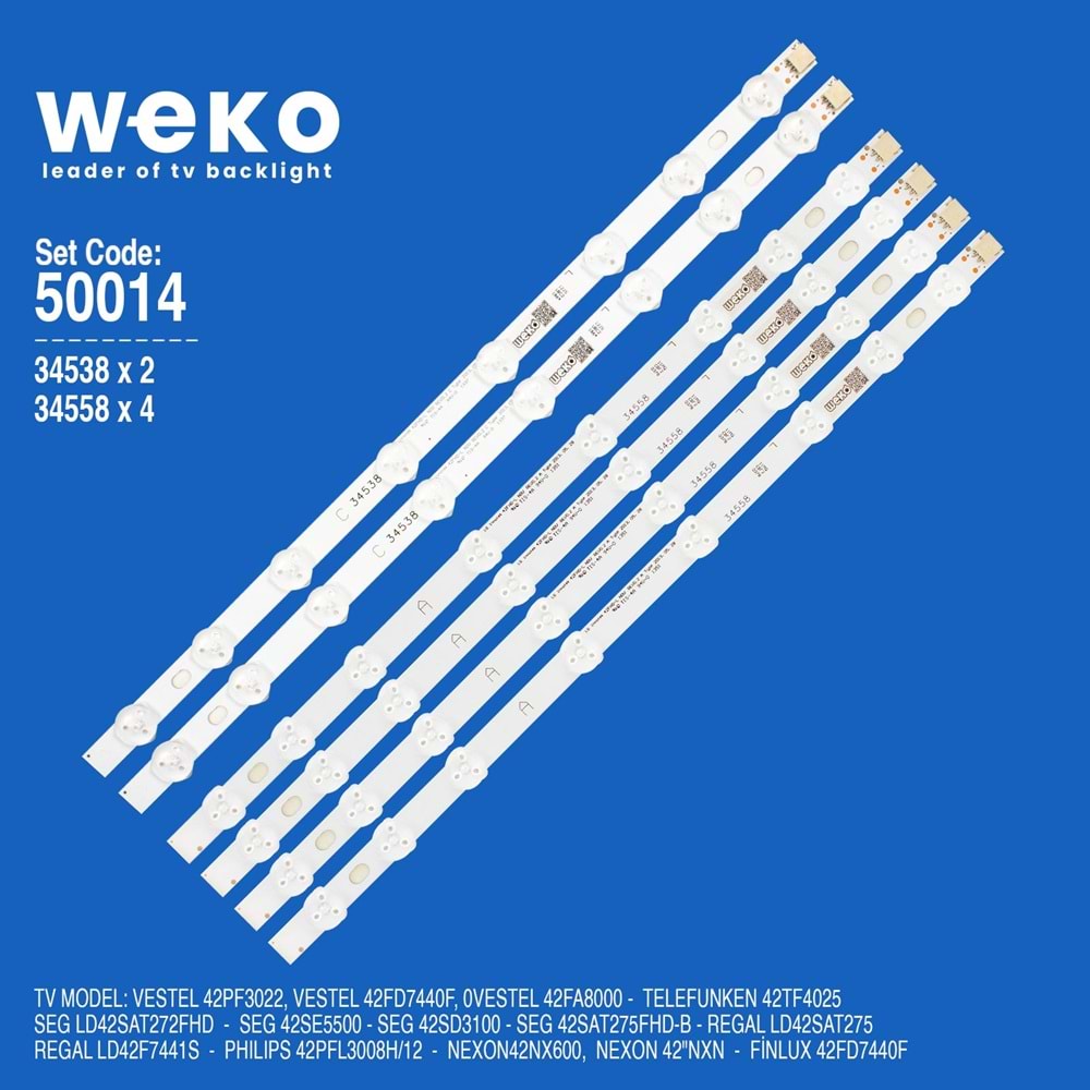 Weko Wkset-5014 34538x2/34558x4 Vestel Tv Bar Led Takımı