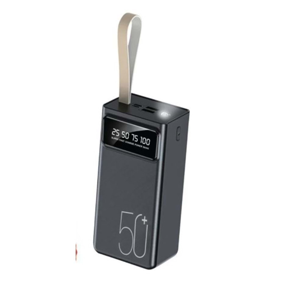 Torima TRM1051 Fenerli 50000 Mah 2 Çıkışlı Taşınabilir Dijital Göstergeli Powerbank Siyah