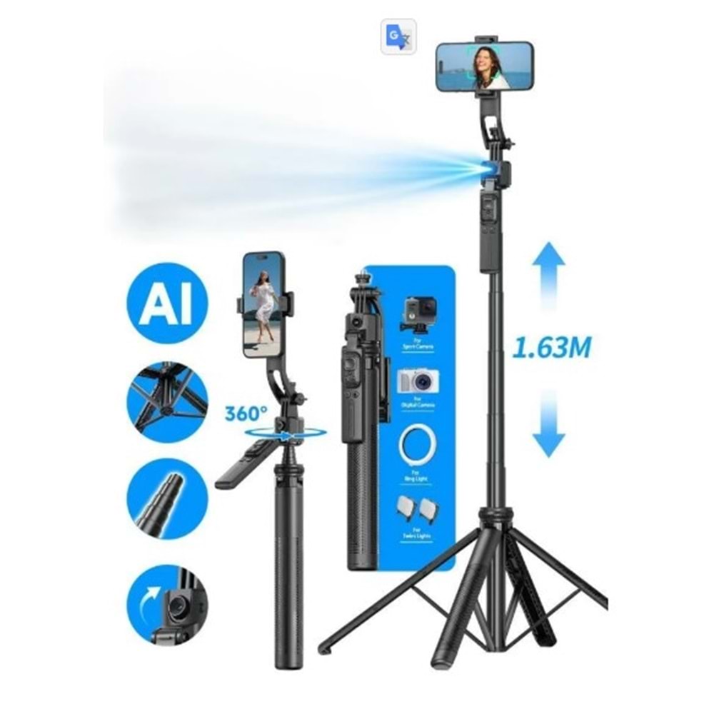 Torima C17 Telefon Tutucu Çok Amaçlı 1.6m Tripod Kamera Tripod
