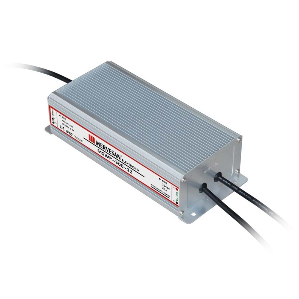 Mervesan MT-WP-300-12 12 Volt 25 Amper IP67 Adaptör