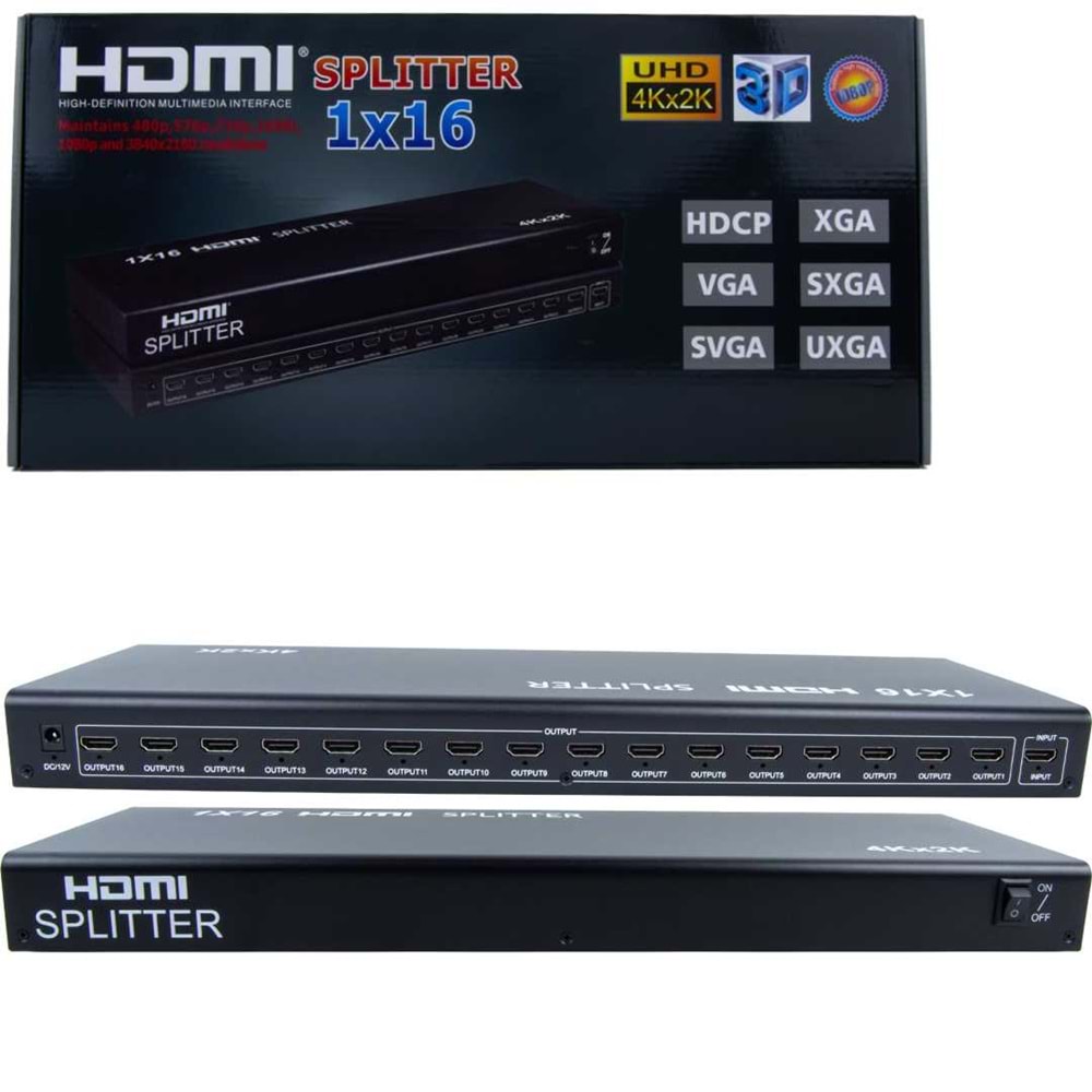 Ironstar IRH-16H 1 in 16 Hdmı Splitter Ironstar IRH-16H 1 in 16 Hdmı Splitter
