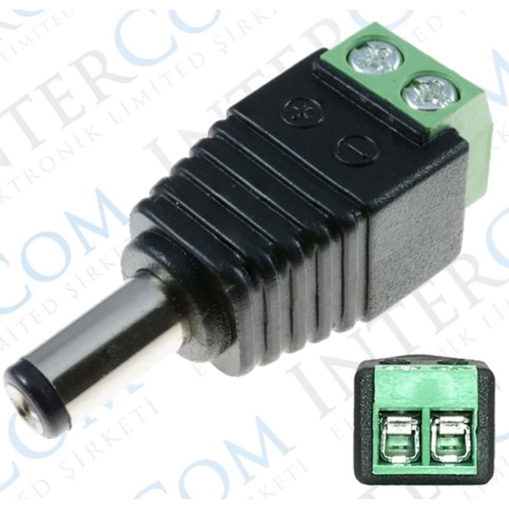 Magicline IC-254E 5.5-2.1 mm. Power Erkek Konnektör - 2 Li Paket Halinde