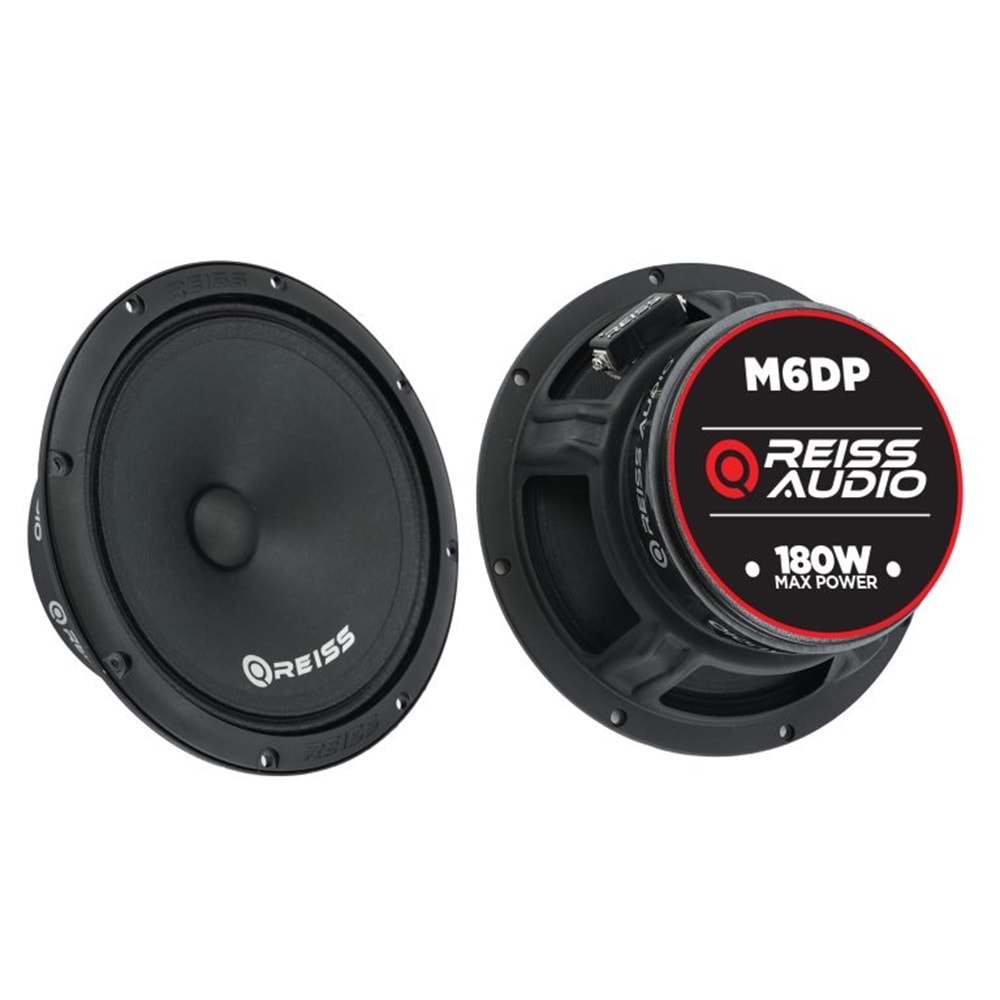 Reiss Audio RS-M6DP 180 Watt Max Power+90 Watt Rms Power 16 Cm Oto Midrange 2 Li Paket Halinde