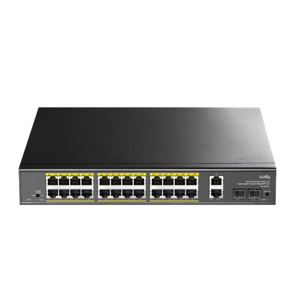 Cudy GS1026PS2 2 Port Gigabit 24 Port Gigabit Poe 10/100mbps 300w Metal Kasa Switch